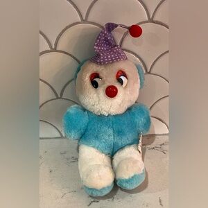 Vintage Plush Blue Bear With‎ Nightcap On 6”